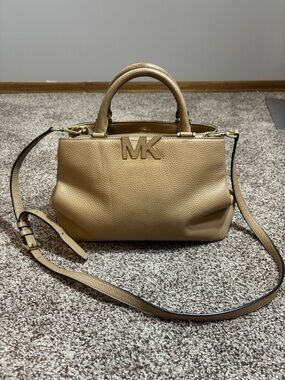 Michael Kors Tan Pebbled Leather Satchel